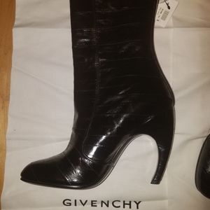 Givenchy reptile exotic eel skin calf boots